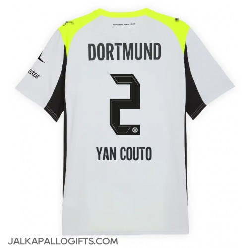 Borussia Dortmund Yan Couto #2 Vieraspaita 2025-26 Lyhythihainen